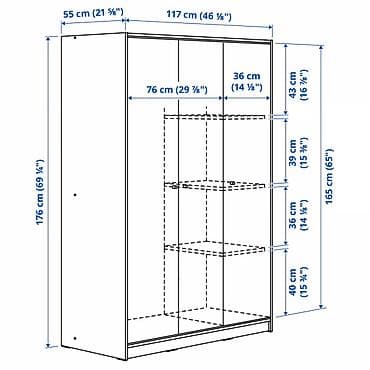 гардиробный: Шифоньер, шкаф для одежды, Прямой, ЛДСП — 4