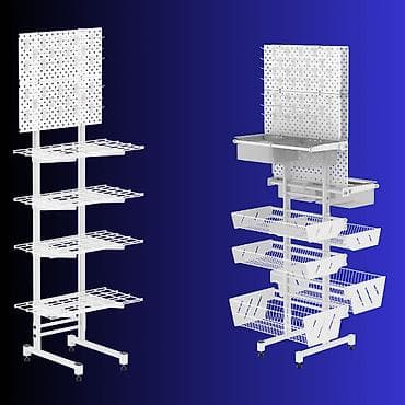 стеляжи: Стеллаж Дисплей торговый напольный, Дисплей перфорированный с — 10