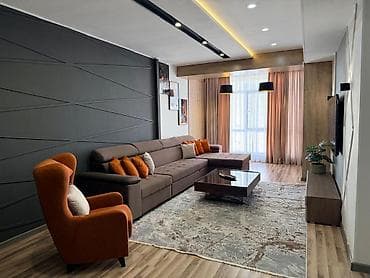 квартира одно комнатный: 3 комнаты, Люкс, элитка, Бишкек Парк ТРЦ, Душевая кабина, Постельное белье, Кондиционер — 2