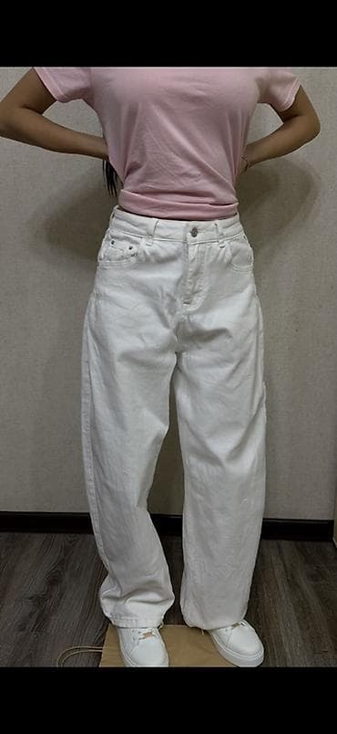 Джинсы, Трубы, Высокая талия, M, L — 2