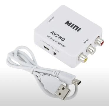 адаптер для телевизорра: AV RCA CVBS к HDMI-совместимый 1080Р видео преобразователь мини — 1