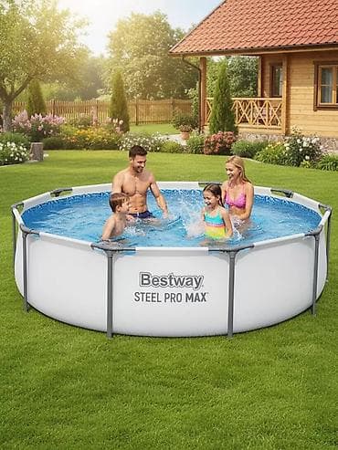Каркасный бассейн Bestway Steel Pro MAX - Тип: круглый каркасный