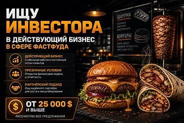 Ищу инвестора в действующий бизнес в сфере фастфуда. Ключевые