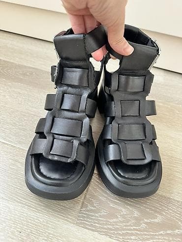 nursace 36: Босоножки, 36.5, Bronx, Б/у, цвет - Черный — 3