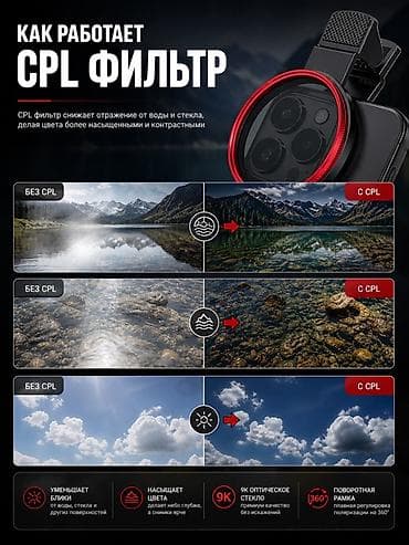 чехол а 52: Продаётся CPL фильтр для смартфона. Убирает блики с воды, стекла и — 2