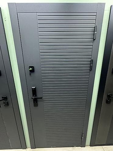 продажа металл: Двери для домов и квартир, Металлическая, Одностворчатая, Левосторонняя, цвет - Серый — 1