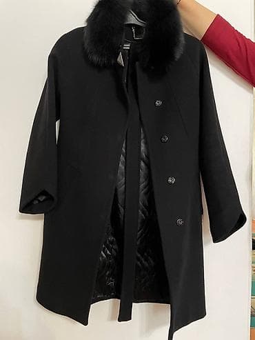 Пальто размер 44 Натуральный кашемир и мех писец (Натуральный)