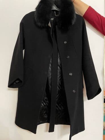 дешево дубленка: Пальто размер 44 Натуральный кашемир и мех писец (Натуральный) — 1