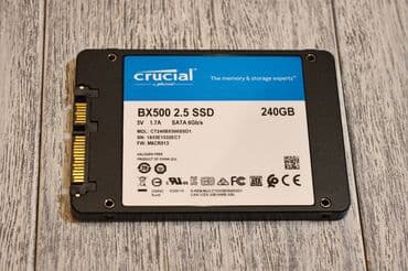 ремонт hdd: Накопитель, Новый, Crucial, SSD, 256 ГБ, 2.5" — 2
