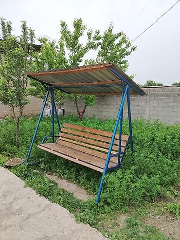 Үй жана бакча үчүн баардык: Бакча селкинчеги Металл, Жөлөнгүчү менен, Чатыры менен — 3
