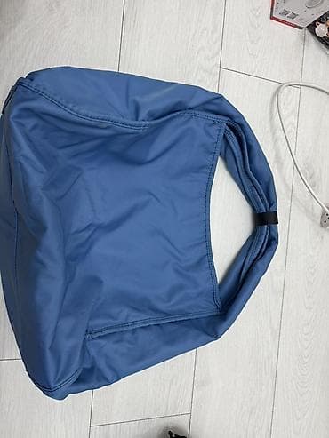 real techniques: Сумки (2 шт.) 350с синяя, Шопер 200с 1) Холщовая сумка через плечо — 4