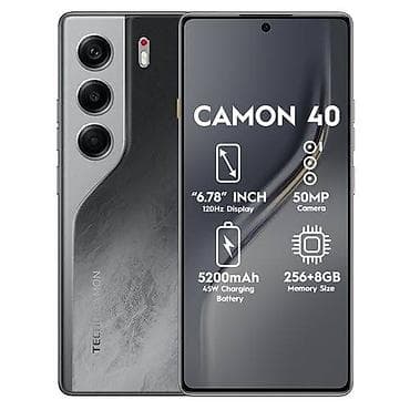 sony str: Tecno Camon, Б/у, 256 ГБ, цвет - Серый, 2 SIM — 1
