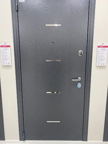 айнек кузгу: Үйлөр жана батирлер үчүн эшик, Металлдан, Бир эшиктуу, Күзгүсү менен, түсү - Боз — 2