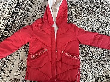 норковая шуба бу: Детская утеплённая куртка с капюшоном - Цвет: ярко‑красный, подкладка — 3