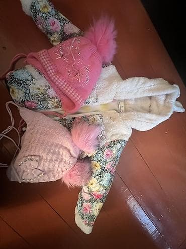 одежда мишки: Комплект, цвет - Розовый, Б/у — 4