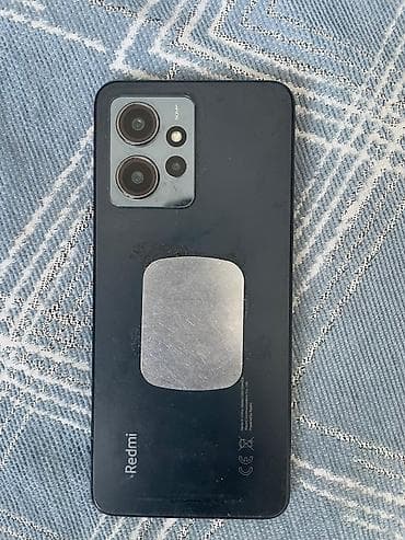 телефон бу redmi: Redmi, Redmi Note 12, Б/у, 128 ГБ, цвет - Черный, 2 SIM — 2