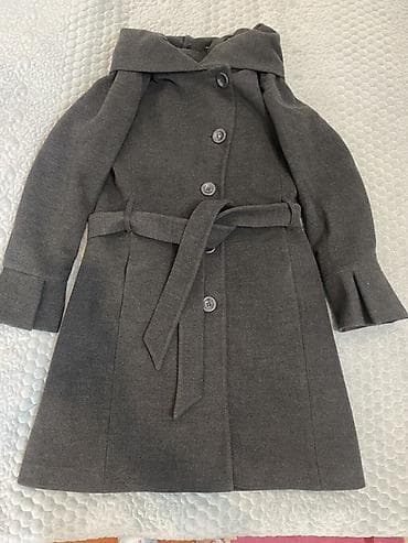 Пальто, Классика, Осень-весна, По колено, С поясом, XS