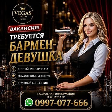 motion designer: Требуется Бармен, Оплата: Ежедневно, Без опыта — 1