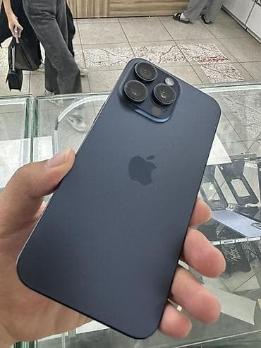 titanium: IPhone 15 Pro Max, Б/у, 256 ГБ, Blue Titanium, 86 % — 6