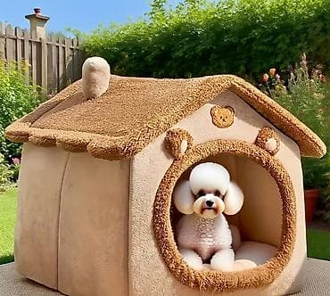 маленькая собачка: 🐩Домик-лежанка для собак и кошек, мягкий, закрытый - Формат — 3