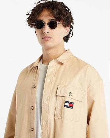 Мырзалардын бут кийими: Эркектердин көйнөгү, M, L, Tommy Hilfiger, Жаңы, түсү - Саргыч боз, Өзү алып кетүү — 1