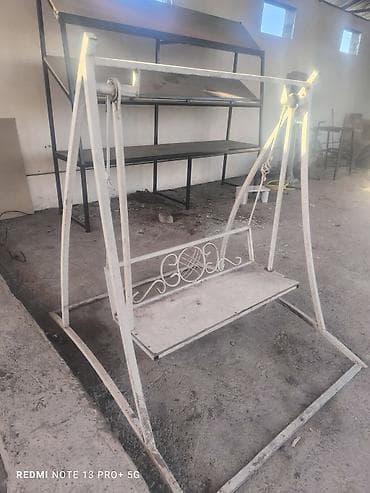 Стулья, табуретки: Садовые качели Металл, Со спинкой, Без крыши — 1