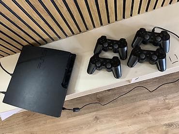 pls 4: PlayStation 3 Slim с 4 геймпадами есть диск Mortal Kombat 9 отлично — 1