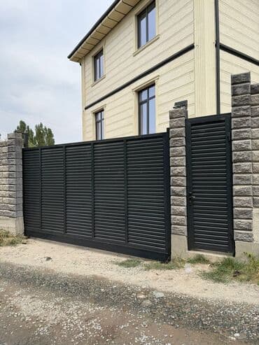 каркас дома: Металлические ворота для частного дома/усадьбы - Типы: распашные и — 4