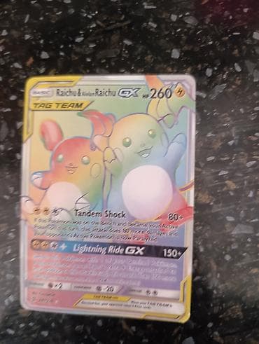 uno карты: Коллекционные карты Pokémon TCG Набор включает: - Raichu & Alolan — 1