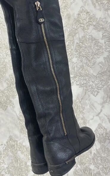 ботинка женская: Сапоги женские, покупала в Дубаи за 12 000, кожа, еврозимаразмер 38 — 1
