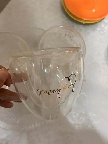 Кухонные принадлежности: Двухстенная стеклянная кружка Mary Kay. - Материал: прозрачное — 1