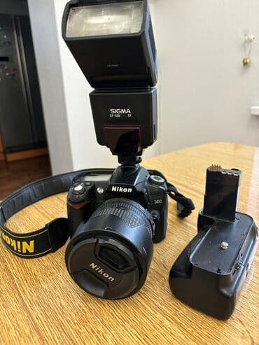 Фотоаппарат D90, батарейный блок Phottix BG- D90, вспышка Sigma EF - at lalafo.kg Фотоаппарат D90, батарейный блок Phottix BG- D90, вспышка Sigma EF -