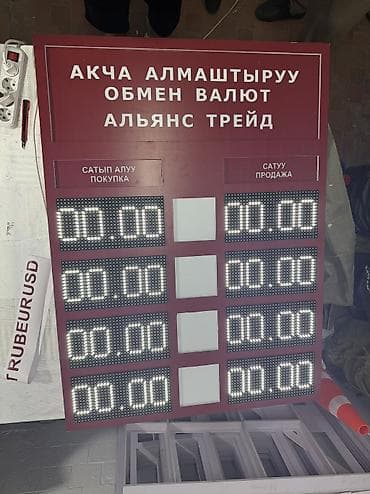 Светодиодное табло обмена валют - Настенное электронное табло с