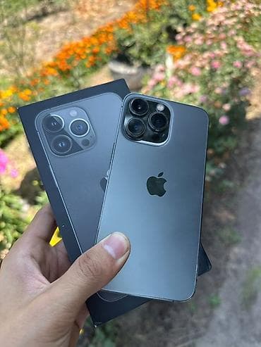 IPhone 13 Pro, Б/у, 128 ГБ, Графит, Коробка, 73 %