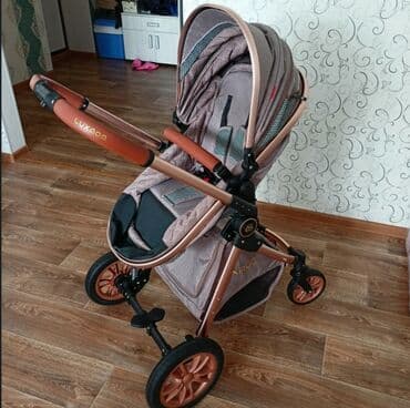 прогулочные коляски peg perego si completo: Коляска, цвет - Золотой, Б/у — 4