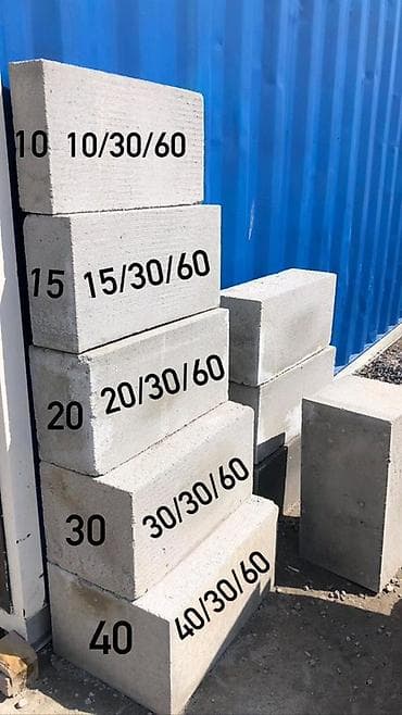 Газобетонные блоки (газоблоки) автоклавного твердения. Размеры