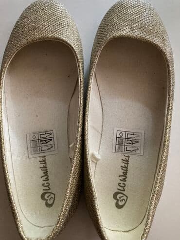 балетки 41р: Мужские туфли, 32, Б/у, цвет - Золотой, Самовывоз — 2