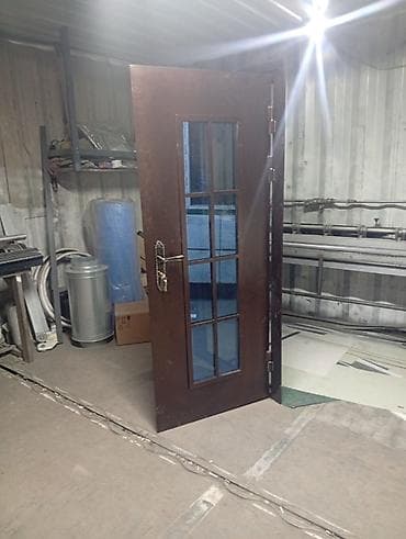 продажа железных дверей: Двери для домов и квартир, Металлическая, Двухстворчатая, Кыргызстанская, Со стеклом — 2