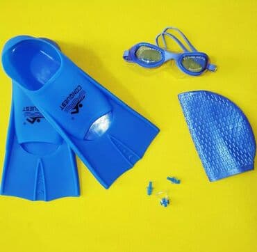 плавательные очки: Ласты для плавания тренировочные очки шапки для бассейна бассейна — 2