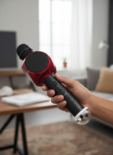 акустические системы cooldog с микрофоном: Беспроводной караоке‑микрофон с встроенной колонкой и светомузыкой - — 10