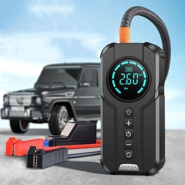 зарядное устройство для автомобильных аккумуляторов: Jump Starter Пусковое зарядное + Компрессор для накачки колес 2в1 — 4