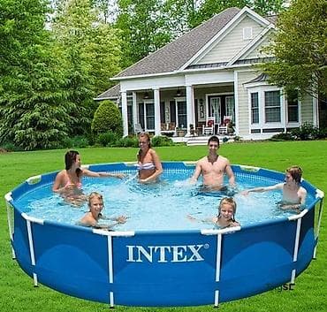 Спорт жана хобби: Каркасный бассейн Intex - Тип: круглый каркасный бассейн для — 5