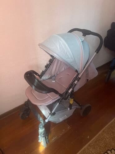 коляска prego: Коляска, цвет - Голубой, Б/у — 1