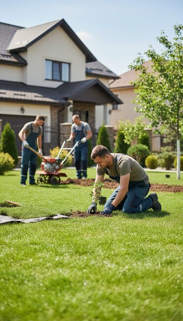 рабочий гарадок: Предлагаем полный спектр работ по озеленению территории. Наши — 2