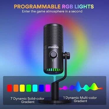 акустические системы music box с микрофоном: MAONO DM30 RGB — это USB-микрофон, предназначенный для подкастов — 3