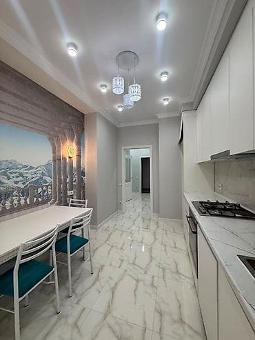 Батирлер: 2 бөлмө, 70 м², Асанбай мкр Элитка, 11 кабат, Евро оңдоо — 3