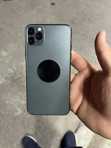 IPhone 11 Pro Max, Б/у, 256 ГБ, Matte Midnight Green, Чехол, 80 %