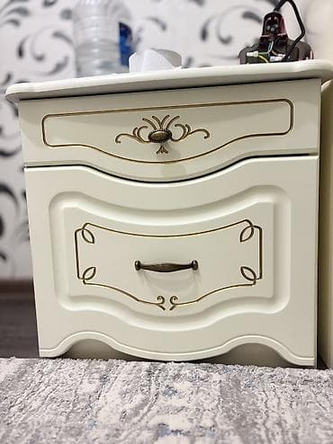 царга: Спальный гарнитур, Двуспальная кровать, Шкаф, Комод, Самовывоз, цвет - Бежевый — 4