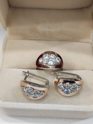 свадебные наборы ручной: Серебро напыление золото 925 пробы Размеры имеются Для заказа — 6