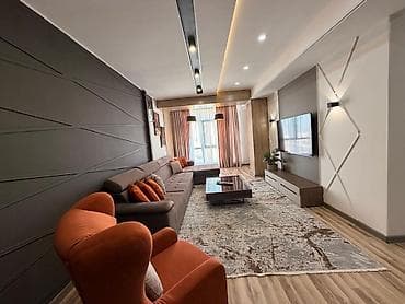 квартира одно комнатный: 3 комнаты, Люкс, элитка, Бишкек Парк ТРЦ, Душевая кабина, Постельное белье, Кондиционер — 3